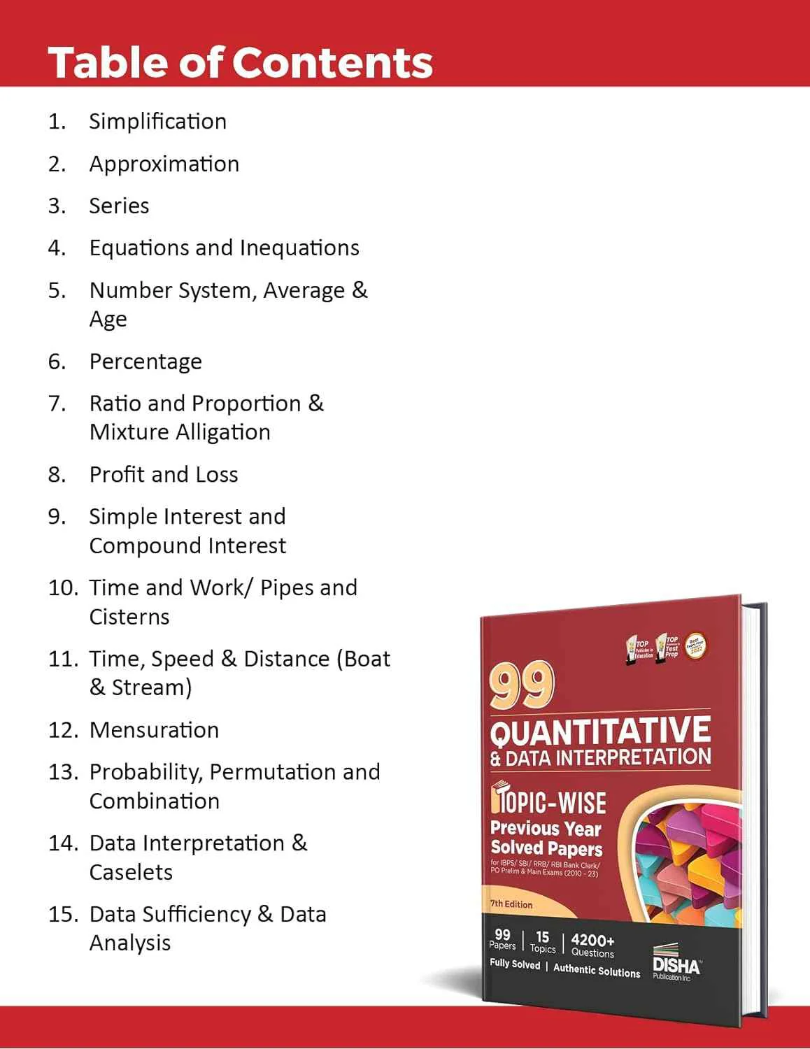 95 Reasoning/ Quantitative Aptitude/ English/ General Awareness Topic-wise Solved Papers for IBPS/ SBI/ RRB/ RBI Bank Clerk/ PO Prelim & Main Exams (2010 - 23) Combo 7th Edition - Image 3