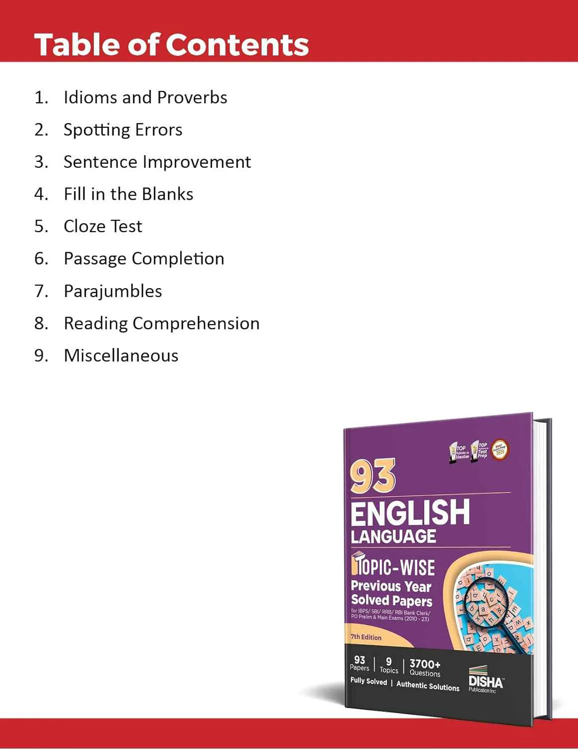 95 Reasoning/ Quantitative Aptitude/ English/ General Awareness Topic-wise Solved Papers for IBPS/ SBI/ RRB/ RBI Bank Clerk/ PO Prelim & Main Exams (2010 - 23) Combo 7th Edition - Image 5