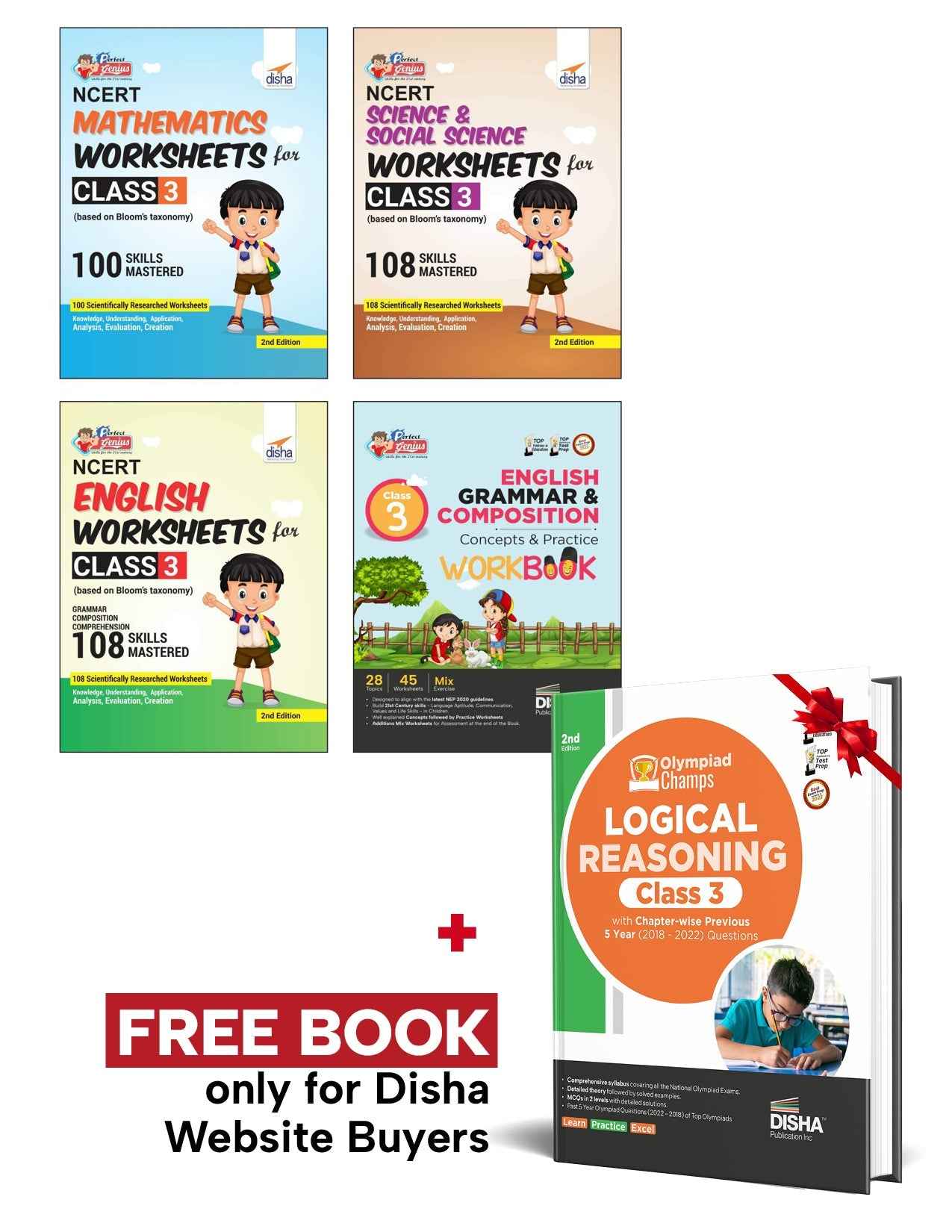 Combo (set of 4 Books) Perfect Genius Class 3 NCERT Science, Social Studies, Mathematics, English Grammar & Comprehension Worksheets | Follows NEP 2020 Guidelines | Bloom s Taxonomy - Image 2