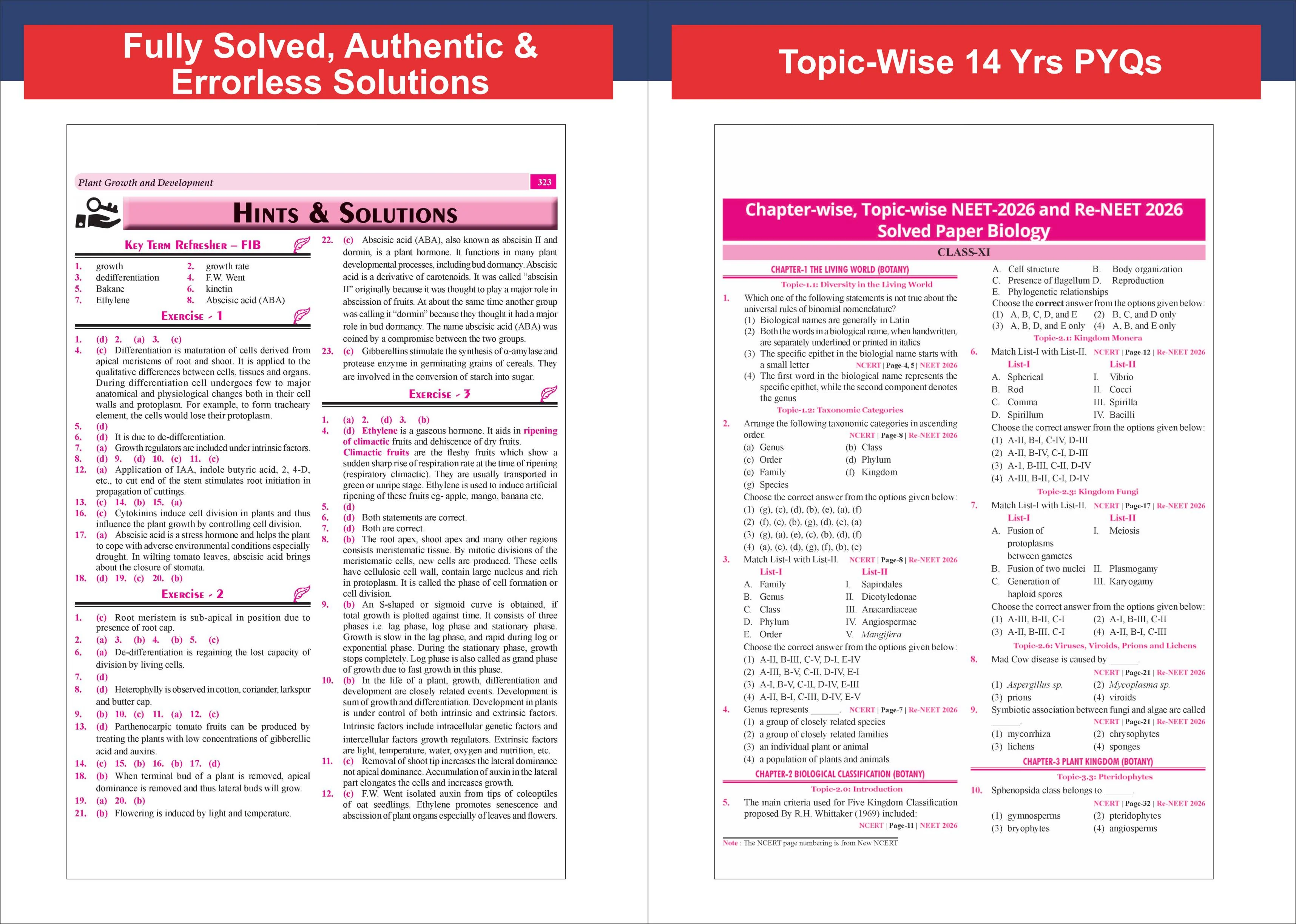 Disha 360 NCERT Biology with PYQs & Advanced Level Questions (HOTS) for NTA NEET (UG), CUET, Class 11/ 12 & Droppers 4th Edition | Detailed Theory with 6 Level of Practice Exercise | For NEET 2027 - Image 8