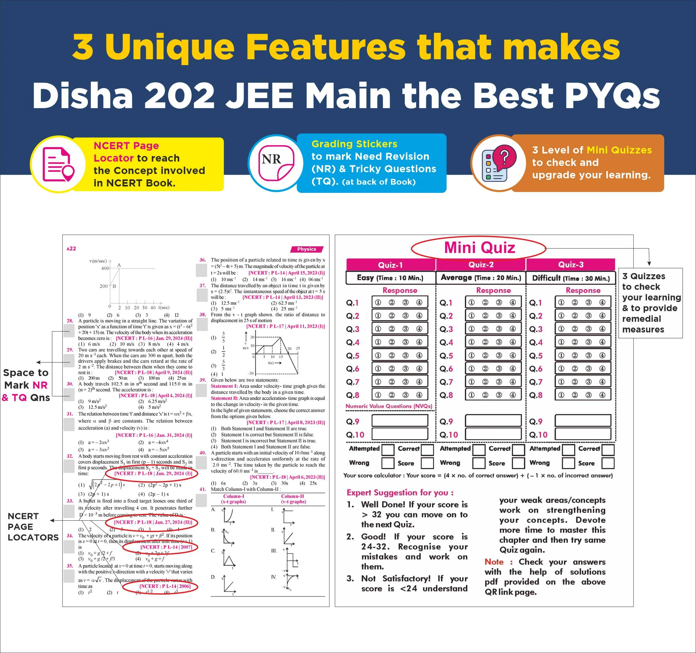 Disha Combo (3 Books) Errorless 202 Physics,Chemistry & Mathematics Chapter-wise & Topic-wise 25 Year JEE Mains Previous Year Solved Papers (2026 - 2002) 10th Edn | Fully Solved JEE MAINS 2027 PYQ Book + Free Physics Flash Card Worth Rupees 299/- - Image 3