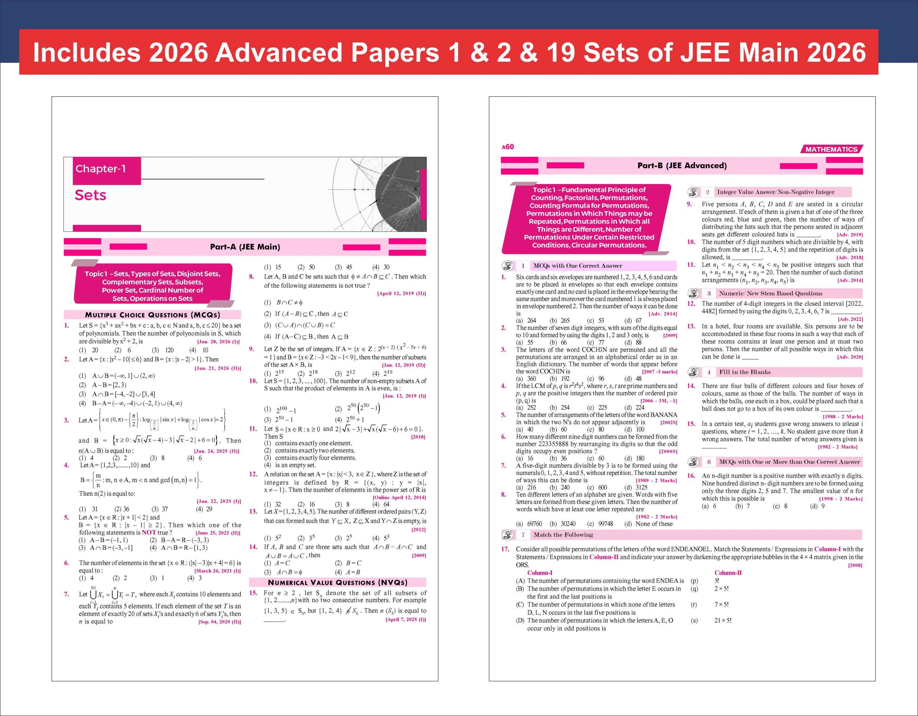 Disha Combo (3 Books) Errorless 49 Years JEE Advanced (1978 - 2026) & 25 Year JEE Main (2002 - 2026) PHYSICS, CHEMISTRY & MATHEMATICS Chapter-wise & Topic-wise PYQs 22nd Edn | For JEE Main & Adv 2027 + Free Physics Flash Card Worth Rupees 299/- - Image 6