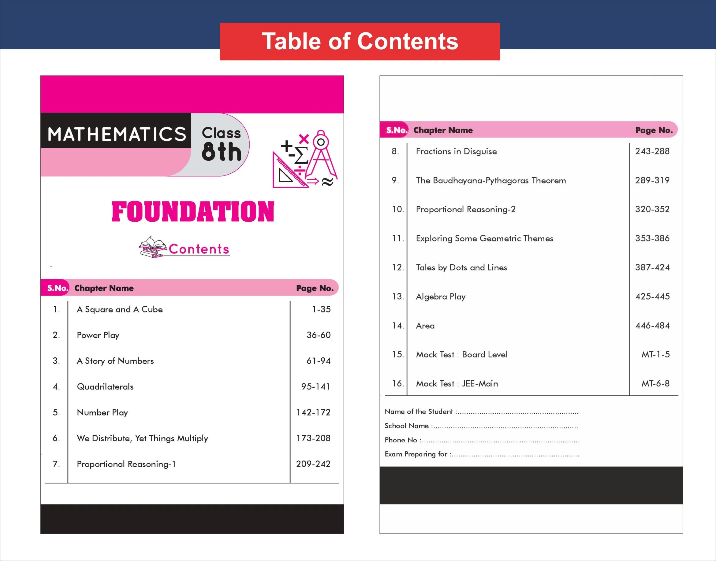 Disha Combo (3 Books) New Syllabus Foundation Class 8 Physics, Chemistry & Mathematics with Case Study Approach for IIT JEE, NEET, Olympiad, CUET & Board Exams - | Foundation Course 2026-27 - Image 4