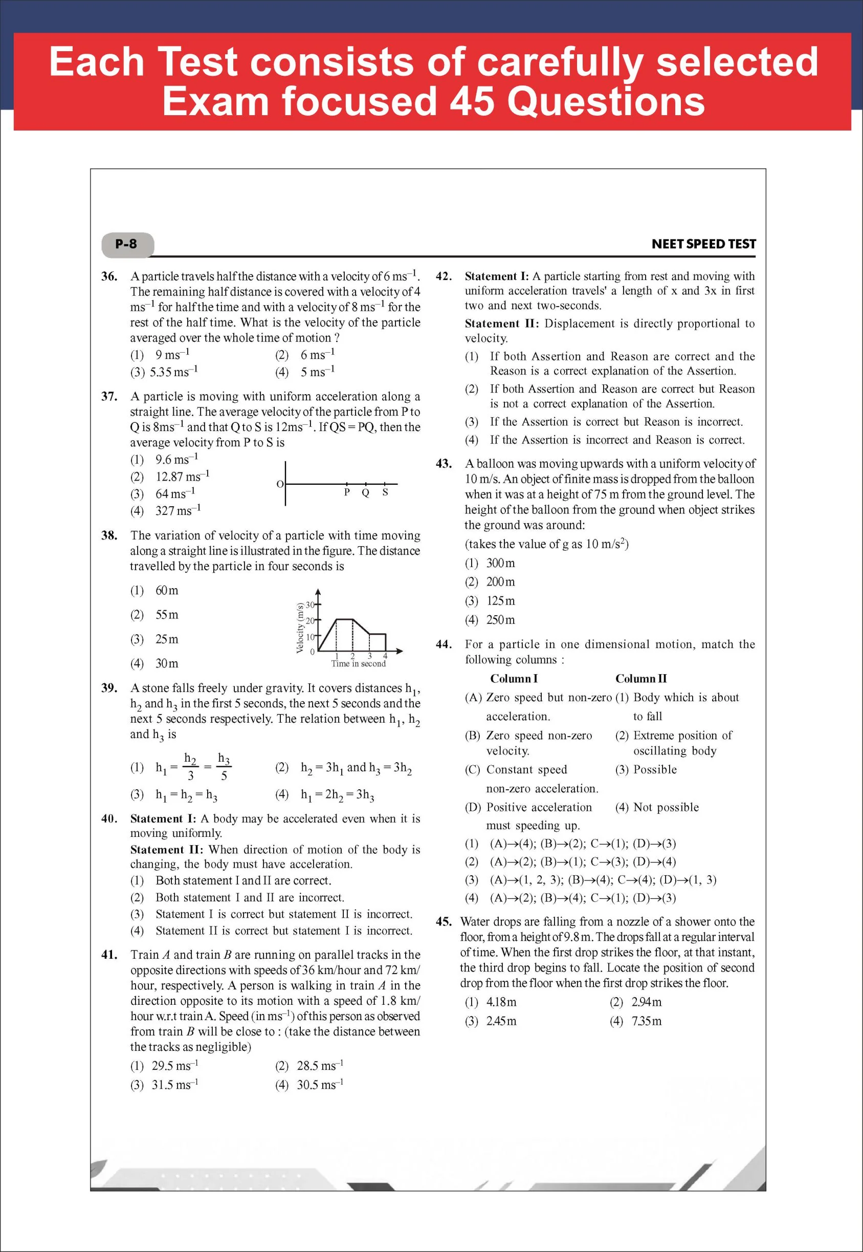 Disha Combo (3 Books) ToppersClub 51 Speed Tests with detailed Solutions for NEET Physics, Chemistry & Biology | Improve your Speed, Strike Rate & Score 360/ 360 | For NEET 2027 - Image 9
