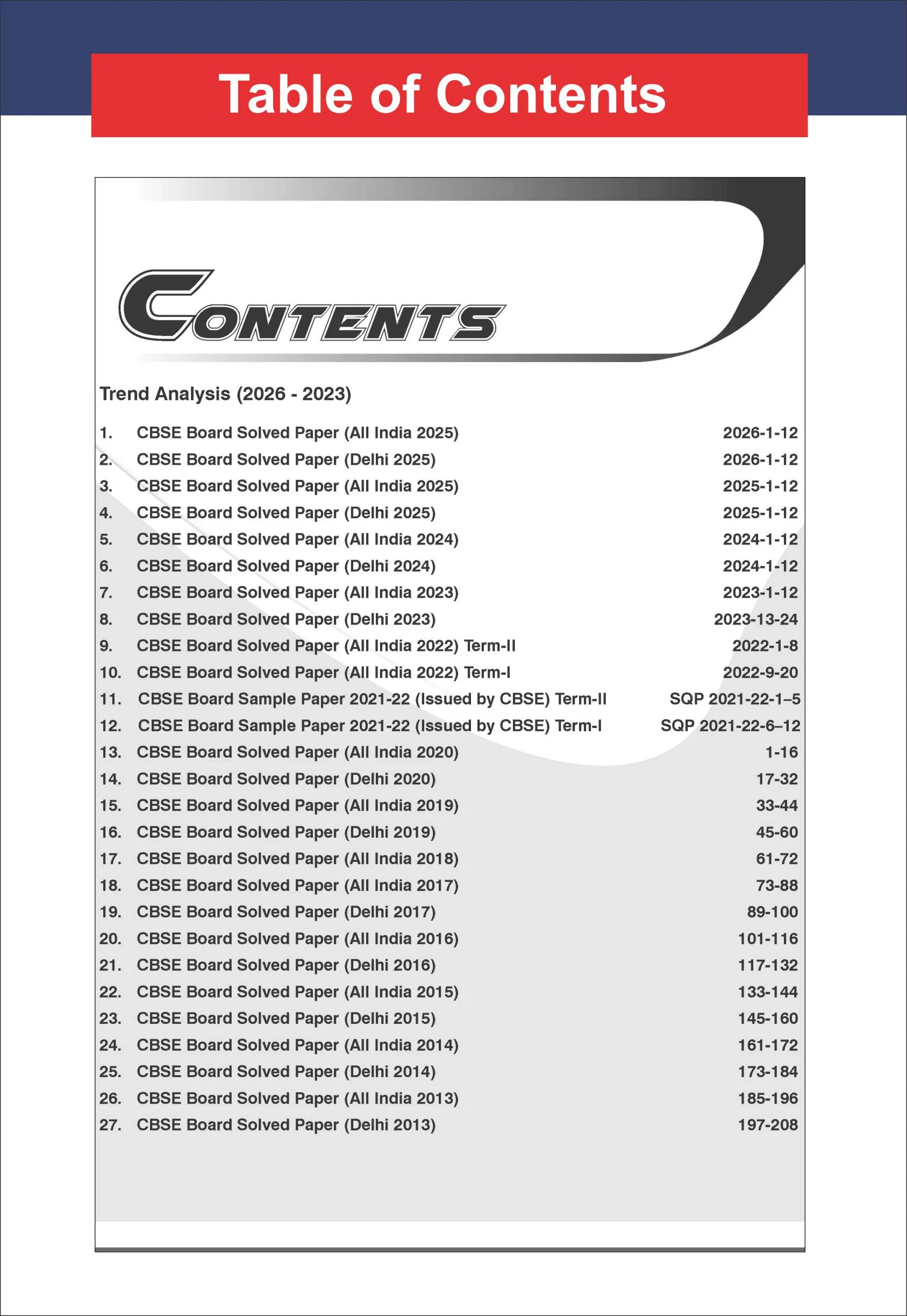 Disha Combo (4 Books) 14 Years CBSE Class 12 Solved Physics, Chemistry, Mathematics & English Core Previous Year-wise Question Papers (2013 - 2026) 5th Edn | PYQs 2027 | CBSE Question Bank Class XII - Image 4