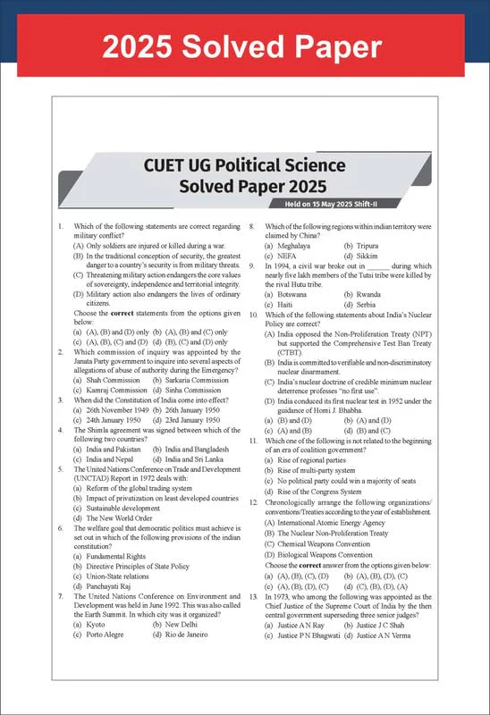 Disha GoTo Guide for CUET (UG) 2026 Political Science with 7 Previous Year Questions & 10 Practice Sets 5th Edition | NCERT Coverage with PYQs & Practice Question Bank - Image 7
