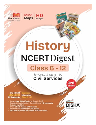 Disha History NCERT Digest (Class 6 - 12) for UPSC & State PSC Civil Services 3rd Edition | New Syllabus for Class 6 - 8 | Old + New NCERT + Tamil Nadu Textbooks Concepts | IAS Prelims & Mains - Image 2