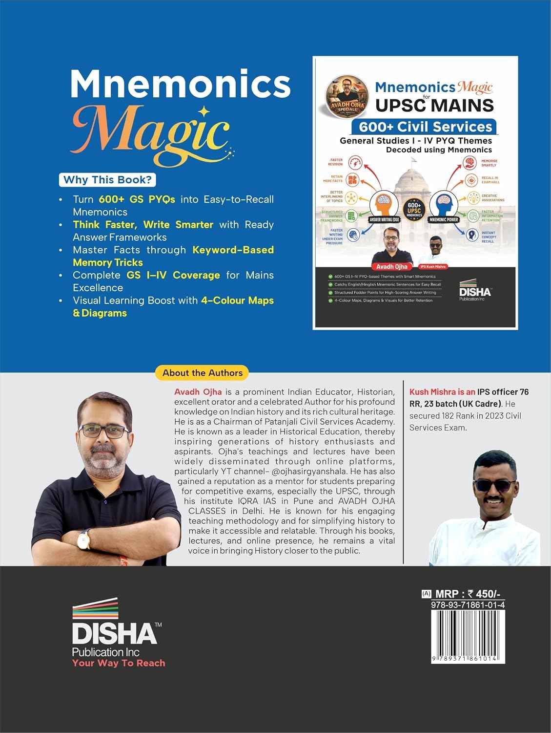 Disha Mnemonics Magic for UPSC Mains - 600+ Civil Services General Studies Papers I to IV PYQ (2025 - 2013) Themes decoded using Mnemonics | Avadh Ojha Special - Image 2