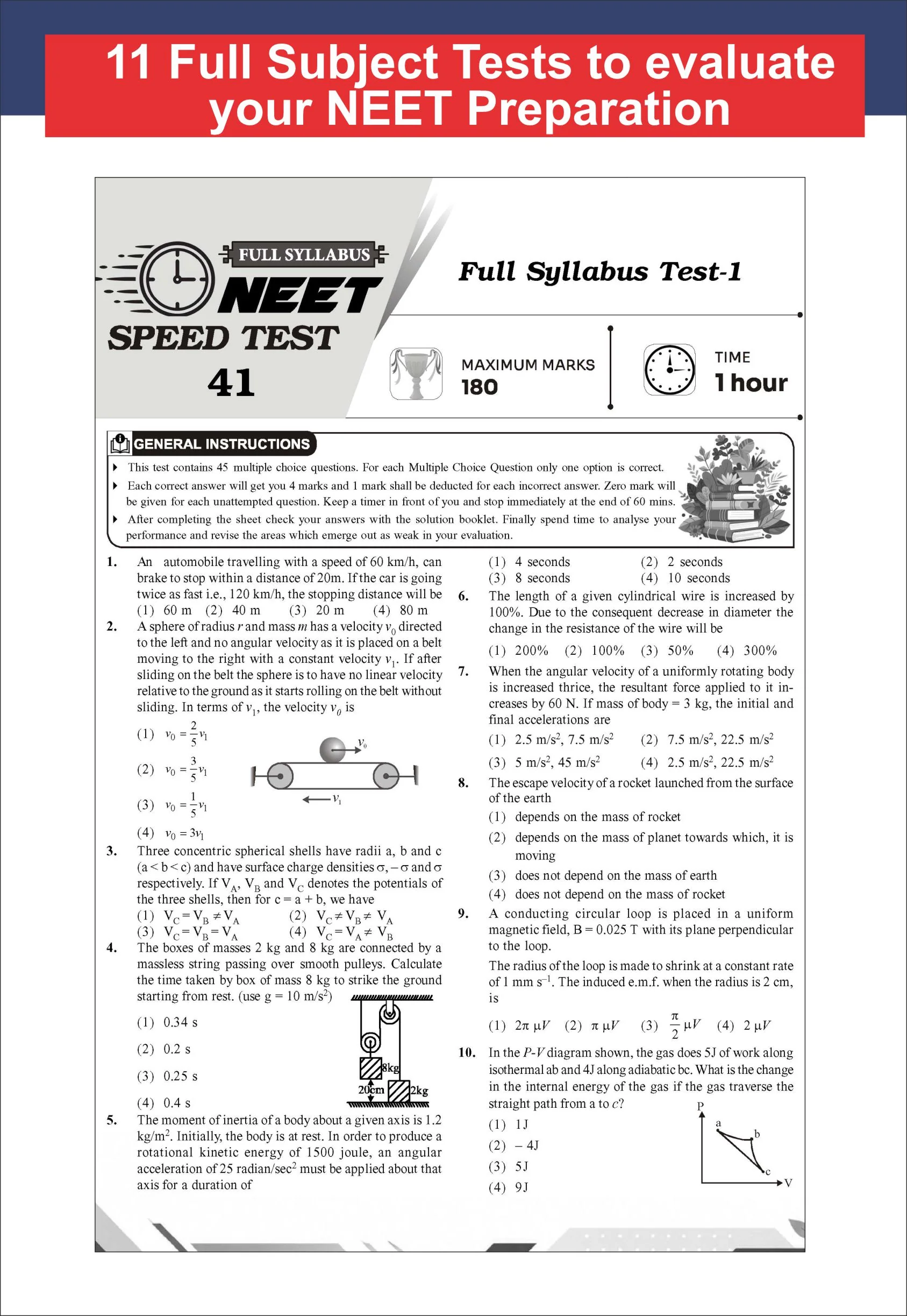 Disha ToppersClub 51 Speed Tests with detailed Solutions for NEET PHYSICS | Improve your Speed, Strike Rate & Score 180/ 180 | For NEET 2027 - Image 7