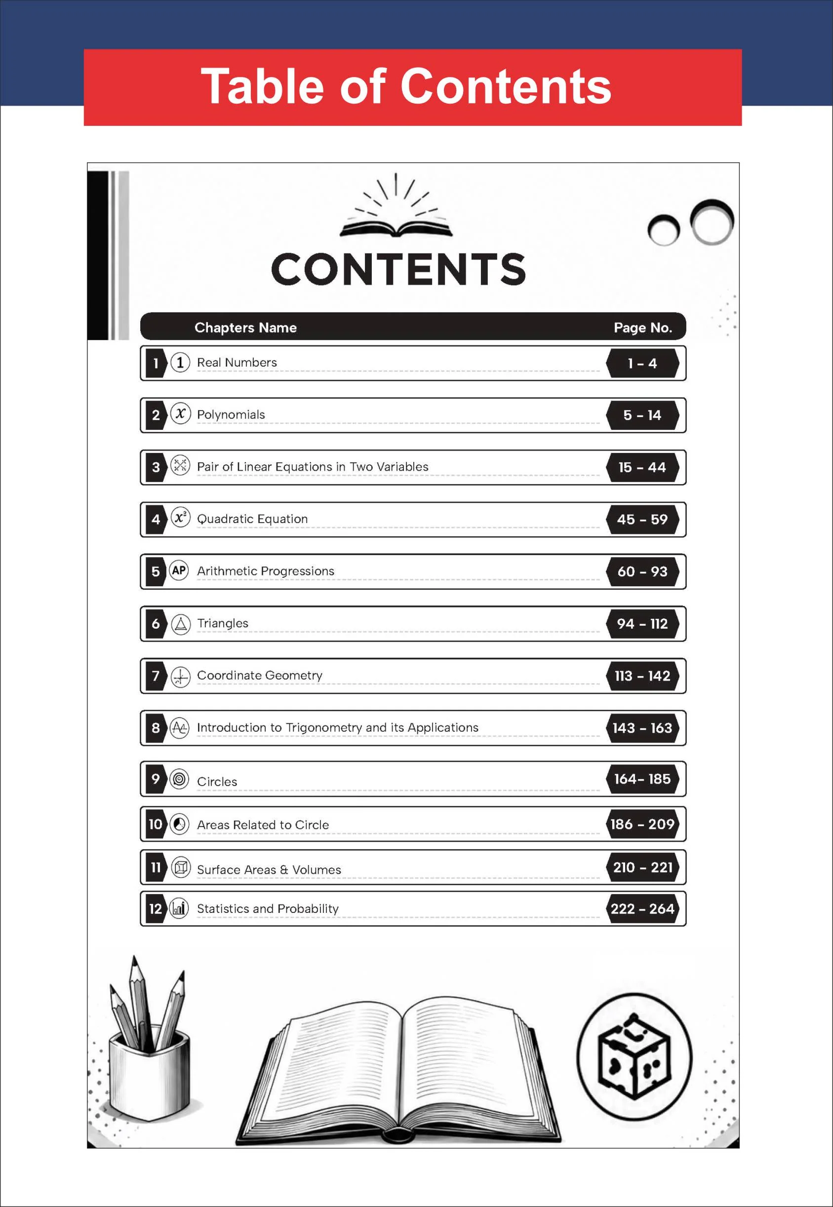 Disha TopperX NCERT Class 10 Maths Exemplar Solutions Book for Board Exam 2027 - Image 3