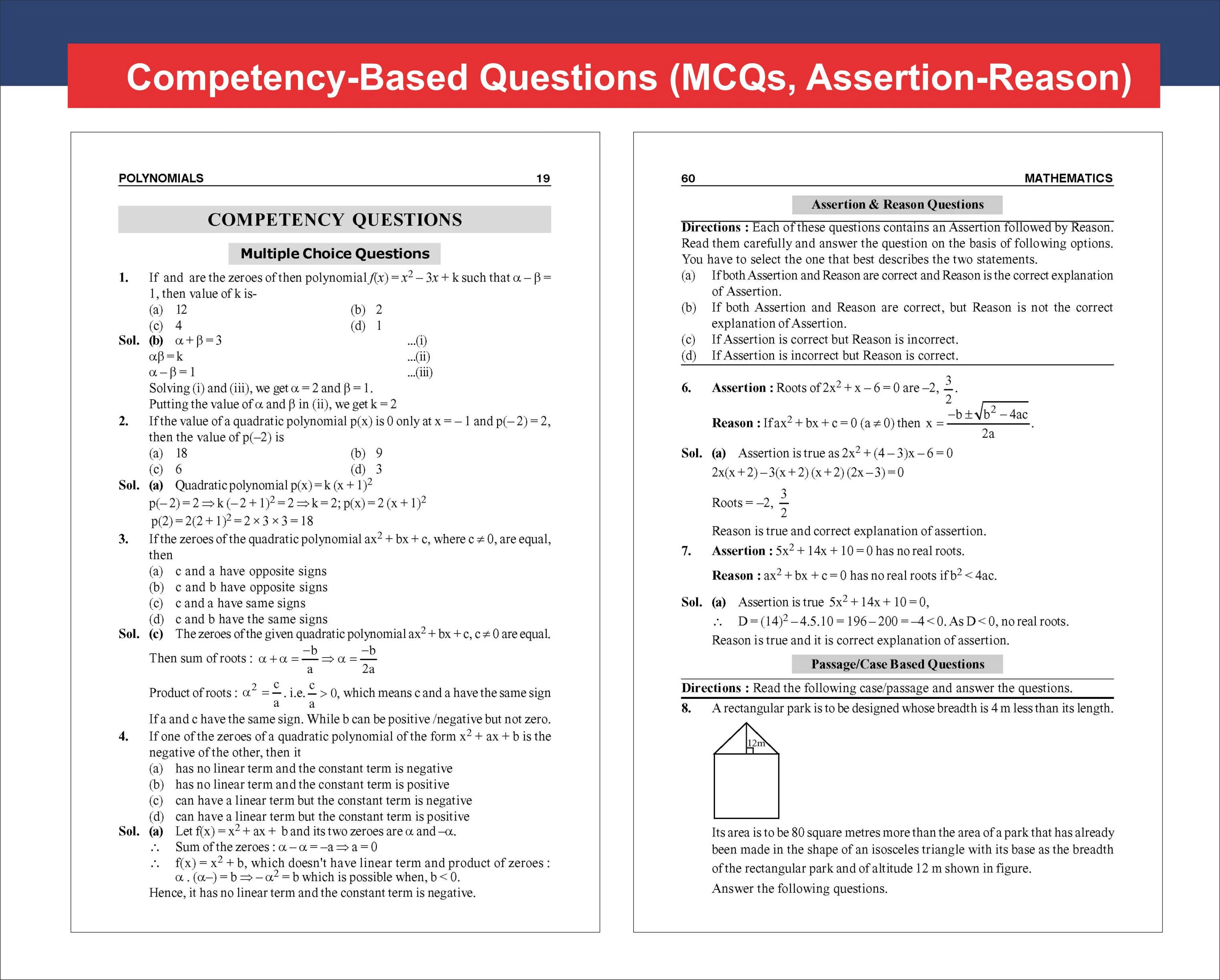 Disha TopperX Class 10th Maths NCERT Solutions | Quick Revision Notes, NCERT Solutions, Board Pattern Competency Based and Activity Based Questions for Board Exam 2027 - Image 8