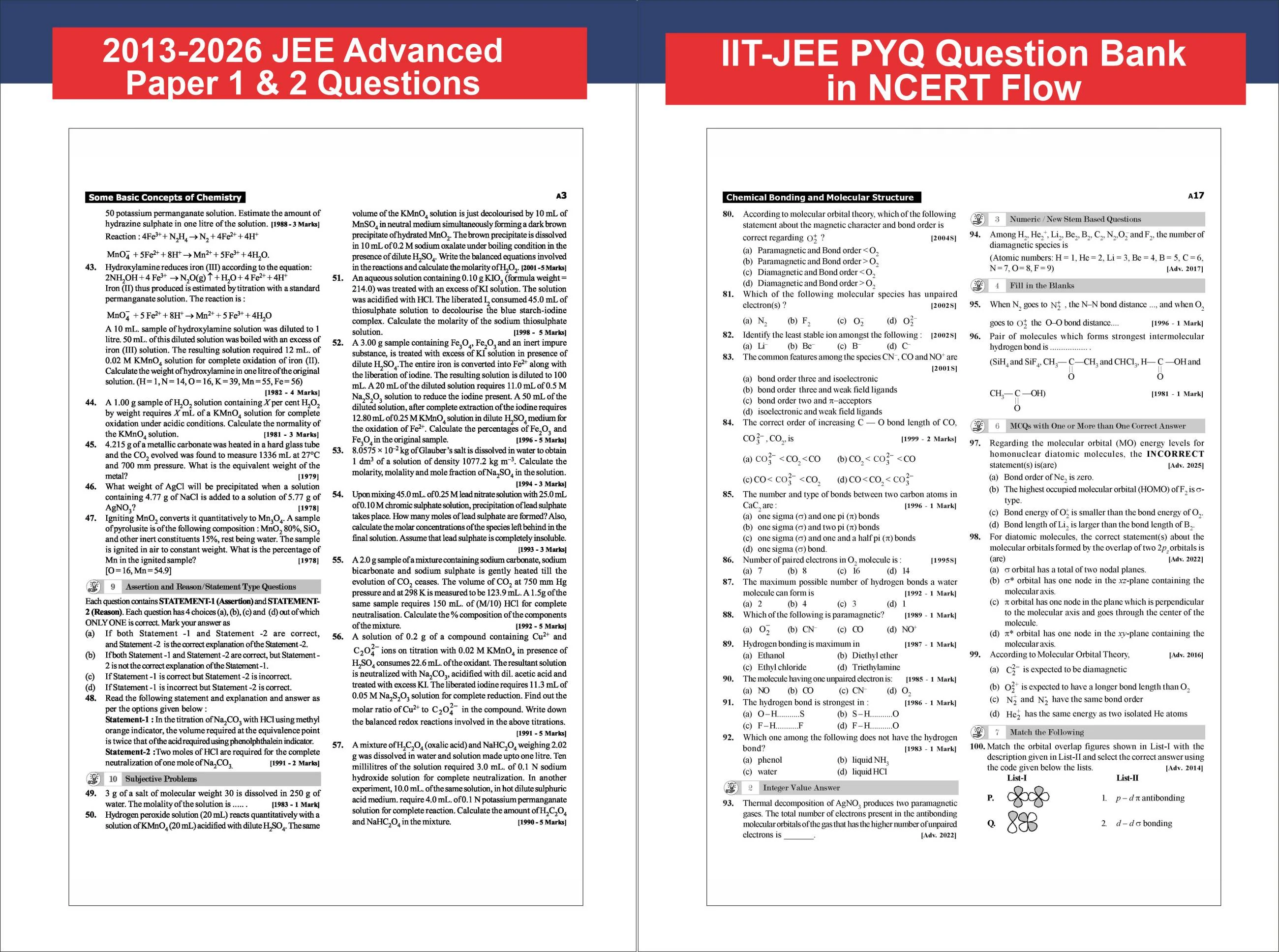 Disha Xclusive Chapter-wise & Topic-wise 49 Year CHEMISTRY JEE Advanced PYQs (1978 - 2026) 5th Edition | Previous Year Solved Papers Question Bank in NCERT Flow | JEE Advanced PYQ Book for JEE 2027 - Image 5